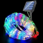 Clearhill Solar Rope Lights 10M/32ft Colorful 100LED 8 Modes Waterproof IP65 Outdoor Solar String Lights for Garden, Party, Home, Christmas, Halloween, Tree Decorations, Wedding, Holiday Lighting