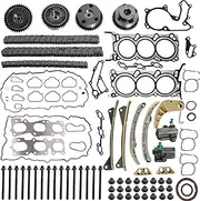 3.3L Head Gasket Set Timing Chain Kit with VVT Gears Fit for Kia Sedona/Sorento/Cadenza 3.3l 2014-2020, Fit for Hyundai Azera/Santa Fe 3.3 2013-2019 223113CGA0 243703CGA0