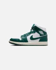 [JORDAN] Jordan Women's Air Jordan 1 Mid "Oxidised Green" White/oxidized Green - Size 5 5 White/Oxidized