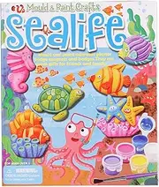 Plaster Painting - Painting Kit - Cupcake & Sealife Shaped Plaster Painting Doll, Creative Kids Plaster Paint Crafts and Arts Kit for Kid Girl Ages 4-8