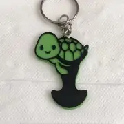 Cute Turtle Shopping Trolley Key Token Removable for Coles Aldi etc.