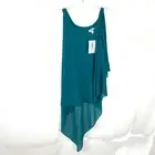 NWT Womens Size Small Belle Badgley Mischka Flowy Chiffon Asymmetric Tunic Top