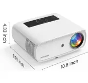Native 1080P WiFi Bluetooth Projector Upgraded 15000L HD Video Projector Theater