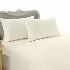 1200 Thread Count 100% Egyptian Cotton 1200 TC Bed Sheet Set KING Ivory Solid