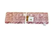 NWT Pottery Barn Table Runner Block Print Paisley Red White 18x108"