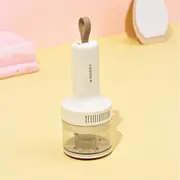 Beige Portable Wireless Car Vacuum Cleaner - USB Rechargeable, High Suction, Compact Design for Home & Keyboard Cleaning