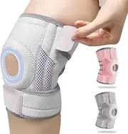 AUTOWT Knee Brace for Women, Knee Brace with Side Stabilizers for Knee Pain Meniscus Tear, Relief Arthritis Pain, Acl, Mcl, Adjustable Compression Knee Support for Gym Running Working Out