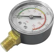 Professional Pool Spa Filter Water Pressure Gauge Mini 0-60 PSI Bottom Mount 1/4 Inch Pipe Thread Swimming Pool Replacement