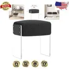 Compact & Stylish Black Vanity Stool with Acrylic Legs for Makeup & Living Room