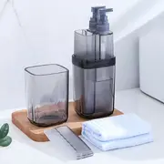 6 in 1 Toothbrush Travel Containers Case Toothbrush Cup-Gray
