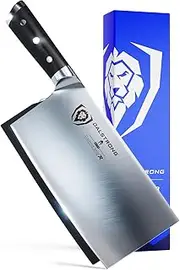 DALSTRONG Chinese Chef's Knife Cleaver - Caidao - 9 inch - Gladiator Series Elite 'R' - 7CR17MOV High Carbon Steel - Razor Sharp - Black G10 Handle - Sheath Included - NSF Certified