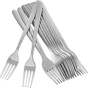 LIFKOME 12pcs Stainless Steel Dinner Forks Set Dishwasher Safe Silverware for Home Restaurant and Hotel Use Versatile Dessert and Steak Forks with Modern Design Dining Occasion