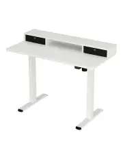 [Artiss] Electric Standing Desk With Storage Shelf Drawer 120cm in White