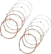 LALADEFIEE 12pcs Replaceable Acoustic Guitar Strings Standard Tension Folk Guitar Accessories for Sound and Rich Resonance Music Lovers