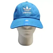 adidas Baseball Cap Youth Blue 100% Cotton Relaxed Fit Adjustable Strapback Hat