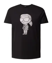 Label Details Short-sleeved T-shirt Black