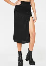 [Dolls Kill] Black Cheetah Saika Skirt
