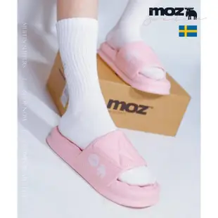 【moz】瑞典 駝鹿 厚片鬆餅拖鞋(草莓牛奶)