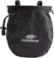 Generic Climbing Chalk Bag, Storage Pouch with Waist Strap, Non-Slip Wrist Sock, Chalk Carrier Bag, Black