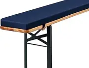 Outdoor Picnic Bench Seat Cushions 100/110/120/130/140/150/160/180/200/220 High Density Sponge Seat Cushion Backrest Pillow, Non-Slip Water-Repellent for Garden Chair Chaise(Dark Blue,200x40x3cm)