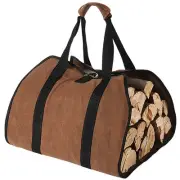 Firewood Carrier, 38in x 18in 16oz Waxed Canvas Log Carrier for Firewood, Woo...