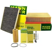 Mann Oil Air Carbon Cabin Fuel Filter Service Kit For Audi A4 Quattro BKH 3.2 V6