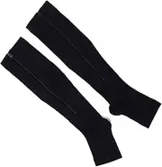 [DUnLap] Toe Socks 1Pair Unisex Women Men Zipper Compression Socks Foot Pain Relief Comfortable Soft Knee High Magic Varicose Veins Open Toe Socks Open Toe Socks