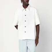 [Bottega Veneta] White leather shirt 50 IT White