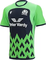 [Macron] Men's Scotland Rugby 2021/22 Neon Green 'Mountains' Training Shirt Scotland Rugby 2021/22 neon Green 'Mountains' Training Shirt