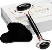 Gua Sha & Jade Roller Set,Facial Roller Massager Skin Care Tool for Face,Neck, Eyes,Reduce Puffiness of the Skin