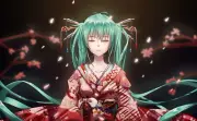 Anime long hair girls hatsune Playmat Gaming Mat
