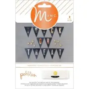 Pebbles, Boo!, Heidi Swapp, Halloween, Banner Pennants, Black Cardstock, Minc