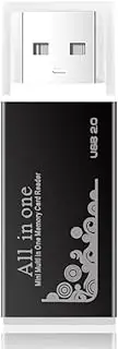 USB 2.0 All in 1 Multi Memory Card Reader for Micro SD SDHC TF M2 MMC - Black