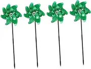 PAMINGONO 4pcs Decorative Wind Spinners for Outdoor Use Garden Bird Repelling Rotating Windmill Decors Durable and Easy to Assemble Lawn Ornaments for Home and