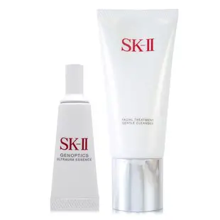 SK-II 光蘊臻采煥亮精華10ml (鑽光精華全新升級)+全效活膚洗面乳120g (正統公司貨)