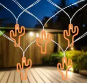Northlight 10-Count LED Orange Cactus Fairy Lights - Warm White