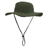 Duakrs Unisex Wide Brim Sun Hat,Outdoor UPF 50+ Waterproof One Size Army Green
