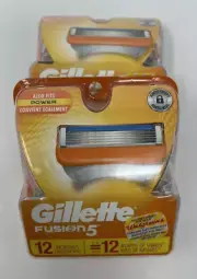 Gillette Fusion 5 Razor Blades 24 Refills Factory Sealed Pack (2 X 12 Cartridge)