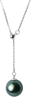 [DAZFKJXSPYX] Premium 9-10mm Black Tahitian Pearl Pendant Adjustable Chain Necklace 18k Gold Fine Jewelry With Gift Box For Women