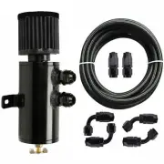 10AN Baffled Oil Catch Can With 10FT 5/8'' Nylon Braided Oil Gas Fuel Line Kits (for: Smart)