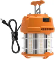 LED Temporary Work Light 60W 7500LM 200W HID/HPS 5000K, Portable Hanging Constru
