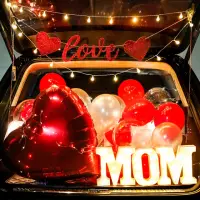 在飛比找momo購物網優惠-後車箱布置母親節LOVE氣球布置組1組(母親節 媽媽節 驚喜