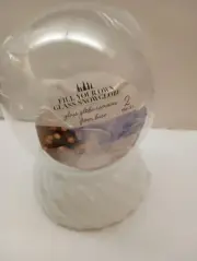 Snow globe, Fill Your Own Snow Globe, Glass, White Base, NIP