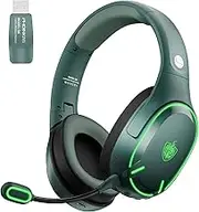 PHOINIKAS Wireless Gaming Headset, Bluetooth Headset, Bluetooth for Mobile Phone/Laptop, 2.4 GHz Dongle for PC/PS4/PS5/TV/Switch, Noise Cancelling Microphone, 30 Hours Battery, LED Light