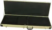 ａ aternee Electric Bass Case Hardshell Professional Locking Latch Wood PU Leather Instrument Box Protective, for Electric Bass Guitar, Black Lining
