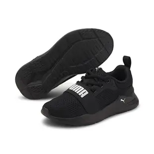 PUMA 慢跑鞋 運動鞋 Wired Run PS 中童 大童 童鞋 37421601 黑色