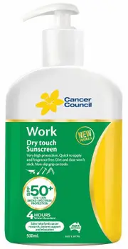 Frontier S-500-WK-50P - Sunscreen 50+ Work 500ml Pump Pack Cancer Council