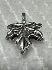 Tibetan Silver Leaf Charm 10 Pieces