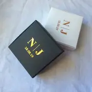 100x Rose gold silver foil wedding favor personalized gift box Cookie Candy Soap