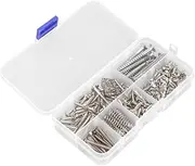 ERINGOGO Electric Guitar Screws Set Types Silver Guitar Fixation Screws for Neck Plate Bridge Pickup Ring and Tuner Durable Accessories for Folk and Electric